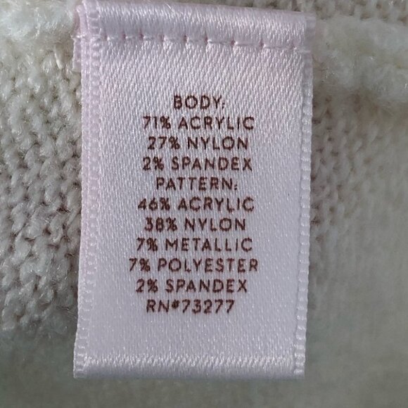 LC Lauren Conrad Ivory Knit Tunic Sweater with Flamingo Size  XS - Picture 6 of 7